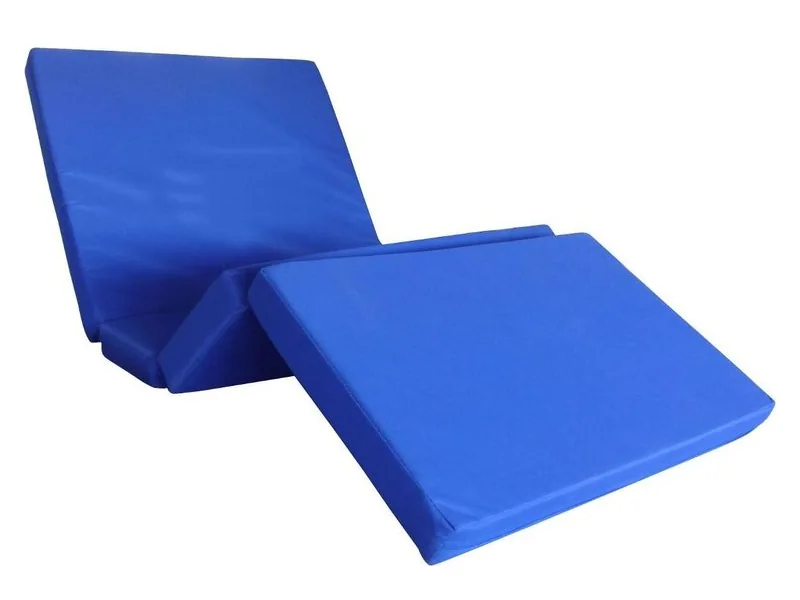 Colchón seccionado azul para cama de hospital