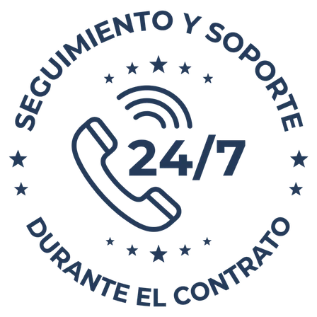 Seguimiento y soporte las 24 horas durante el contrato